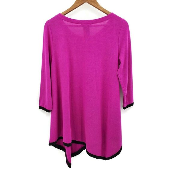 Chelsea & Theodore Magenta Tunic with Black Trim - Picture 4 of 9